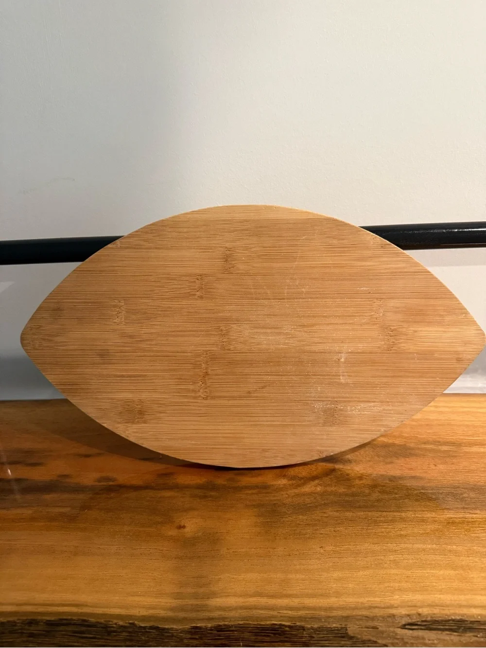 Dr Pepper Football-Shaped Bamboo Serving Board